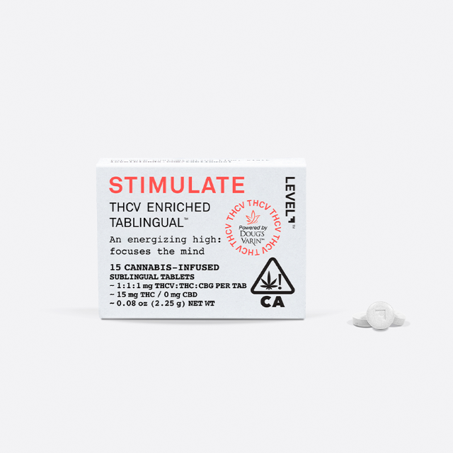 THCV:CBG:THC STIMULATE TABLINGUAL BY LEVEL
